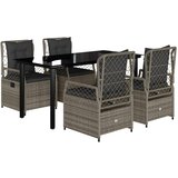 vidaXL 5-dijelni vrtni blagovaonski set sivi od poliratana | shoptok.hr