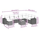  9-dijelni set vrtnih sofa od poliratana s jastucima svjetlosivi | shoptok.hr