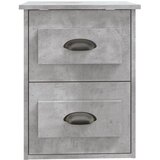  Zidni noćni ormarići 2 kom siva boja betona 41,5x36x53 cm | shoptok.hr