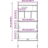 vidaXL torba za pohranu s pohranom 91 x 47.5 cm oxford, poliester | shoptok.hr