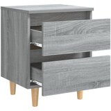  Noćni ormarić s masivnim nogama boja hrasta sonome 40x35x50 cm | Eponuda.com