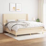 The Living Store Box spring postelja z vzmetnico krem 200x200 cm blago - Box Spring Postelja, (21513235) Cene