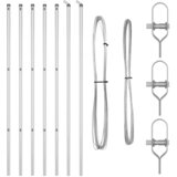 vidaXL Stebri za ograjo 7 kosov Ø32 mm 210 cm Galvanizirano jeklo Cene