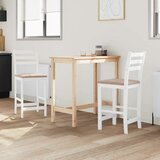  Trpezarijske stolice 2 pcs Bijelo 40 x 47 5 x 99 5 cm - Bijela i smeđa | shoptok.hr