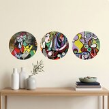 WALLXPERT 3YMDF11912 Multicolor Decorative MDF Painting (3 Pieces) | Eponuda.com