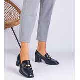 Gemre Black women's heeled shoes with metallic decoration Versales | Shoptok.si