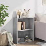 Ormarić za knjige s 2 razine boja betona 60x30x76,5 cm drveni | shoptok.hr