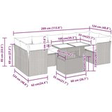 vidaXL 8-dijelni set vrtnih sofa od poliratana s jastucima crni | shoptok.hr