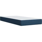 vidaXL Box spring postelja z vzmetnico modra 90x200 cm blago | Shoptok.si