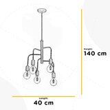 Lesnina XXXL VISEČA SVETILKA 40/140 cm E27 | Shoptok.si