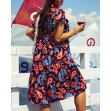 Resti Navy blue women's dress with colorful floral pattern | Eponuda.ba
