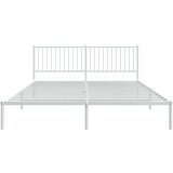 Metalni okvir za krevet s uzglavljem bijeli 180x200 cm | shoptok.hr