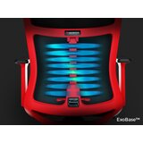 Genesis Gaming / pisarni&#353;ki stol ASTAT 700, ergonomski, tehnologija PureFlowPLUS&amp;#8482;, konstrukcija ExoBase&amp;#8482;, kolesa CareGlide&amp;#8482;, nastavljiva vi&#353;ina / naklon, črn-rdeč | Shoptok.si