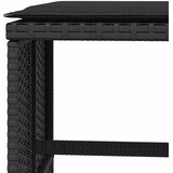  Vrtni taburei s jastucima 4 kom crni 41x41x36 cm od poliratana | shoptok.hr