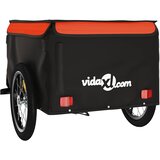  Prikolica za bicikl crno-narančasta 45 kg željezna Crna 124 x 62.5 x 52 cm | shoptok.hr