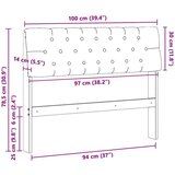  Tapecirani uzglavlje Svijetlo siva 100 cm Čvrsto borovo drvo | shoptok.hr