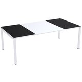 Paperflow Konferenčna miza easyDesk®, VxŠxG 750 x 2200 x 1140 mm, belo/črne barve | Shoptok.si