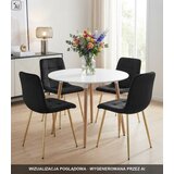 KARA stolica - crni baršun / zlatne noge x 2 | shoptok.hr