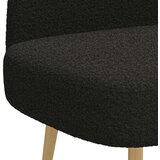  Oblikovana klupa s naslonjačem Crna 110 x 60 x 76 cm Bouclé | shoptok.hr
