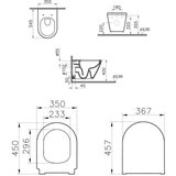 Vitra 7041-003-6285 Integra viseča brezrobna WC školjka z WC desko s počasnim zapiranjem | Shoptok.si
