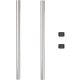 vidaXL Ograjni stebri 2 pcs srebrna 50 cm Cinkano jeklo | Shoptok.si