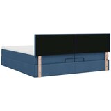  Otomanski krevet s madracem plavi 200x200 cm od tkanine | shoptok.hr
