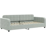vidaXL Izvlečna dnevna postelja svetlo siva 90x200 cm žamet | Shoptok.si