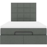 Otomanski krevet s madracem tamnosivi 120x190 cm tkanine | shoptok.hr