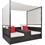  Vrtni krevet s baldahinom smeđi 190 x 130 cm poliratan | shoptok.hr