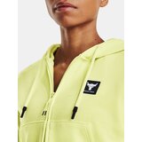 Under Armour Project Rock HW Terry FZ light green women's sweatshirt | Shoptok.si