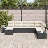  Sjedeća garnitura za vrt 8 kom. Crna poliratan 55 x 62 x 69 cm | shoptok.hr