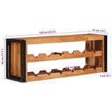  Stalak za vino Smeđa 100 x 45 x 33 cm Čvrsto drvo akacije | shoptok.hr