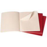 Moleskine Beležnica Cahier Journals XL mehke platnice, brusnično rdeča - črte, 3 kosi | Shoptok.si