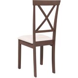vidaXL Jedilni stoli z blazinami 2 kosa Brown Solid Wood Rubber | Shoptok.si