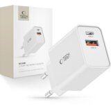 TECH-PROTECT NC30W 2-PORTNI OMREŽNI POLNILEC PD30W/QC3.0 BEL, (5000302945) Cene