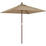  Vrtni suncobran s drvenim stupom smeđesivi 198 x 198 x 231 cm | shoptok.hr