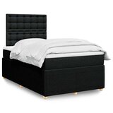  Krevet box spring s madracem crni 120 x 190 cm od tkanine | shoptok.hr
