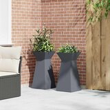  Stup saksija 2 pcs Antracit 35 x 35 x 73 cm | shoptok.hr