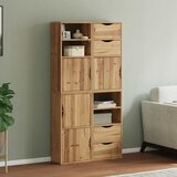 vidaXL Stranska omarica 4 kosi "ODDA" 40x24x79 cm trdna borovina | Shoptok.si