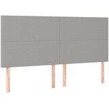 Maison Chic Posteljno vzglavje - Vzglavna omarica 4 kosa svetlo siv 90x5x78/88 cm blago, (22077208) Cene