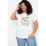 Trendyol Curve Plus Size T-Shirt - White - Regular | Shoptok.si