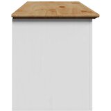  Klupa za hodnik "BODO" bijela i smeđa 114x40x45 cm | Eponuda.com