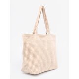 Shelvt Beige and white checkered beach bag | ePonuda.com