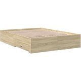  Okvir za krevet s ladicama boja hrasta 135x190 cm drveni | shoptok.hr