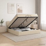  Podesivi krevet s madracem Krem 200 x 200 cm Tkanina | shoptok.hr