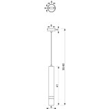  Luster na sajli JOKER 1xGU10/25W/230V plava/zlatna | Eponuda.com