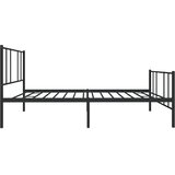  Metalni okvir kreveta uzglavlje i podnožje crni 90x190 cm | Eponuda.ba