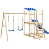 vidaXL Gugalnica 2 kosa s plezalnimi oprimki modra polietilen, (21058700) | Shoptok.si