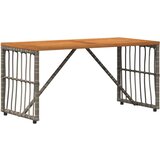 Vanjski stol Sivi 80 x 40 x 40 cm Čelik i Poli Ratan - Sivi | shoptok.hr