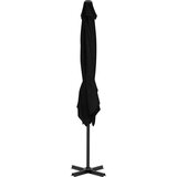  Vrtni senčnik z aluminijastim drogom črn 250x250 cm | Shoptok.si